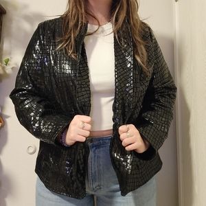 JL Studio Black Genuine Leather Jacket (size 16)